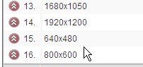 Google Analytics Screen Resolution Sorting